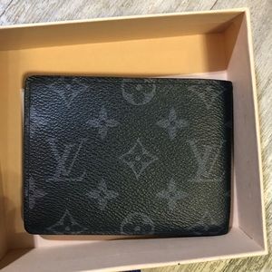 Multiple Monogram Eclipse Canvas Men’s wallet . Model M61695.